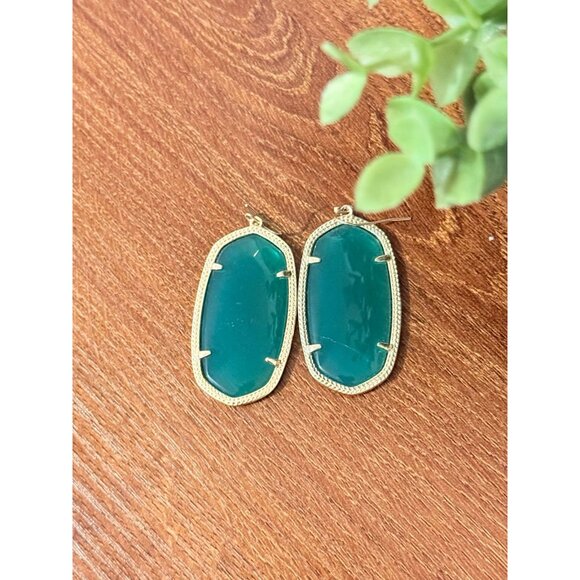 Kendra Scott Green Stone Earrings - Picture 4 of 6